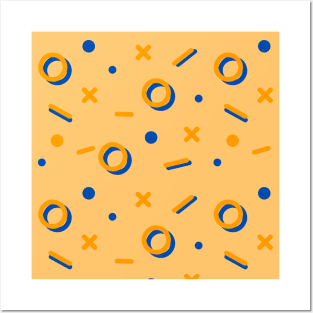 Abstract dots and line pattern Posters and Art